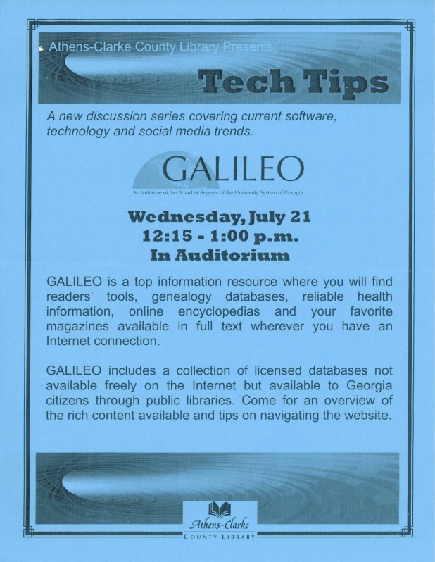 GALILEO at Athens-Clarke County Library