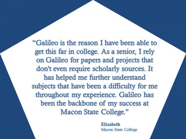 GALILEO Has Been the Backbone of My Success in College