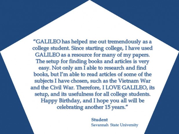 GALILEO: A Resource for My College Papers