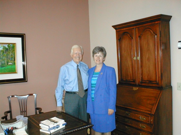 Judy Kelly with Jimmy Carter
