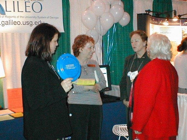 Chatting at the GALILEO Booth