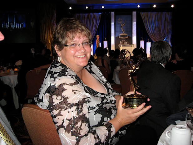 Ruta Abolins Holds the Emmy