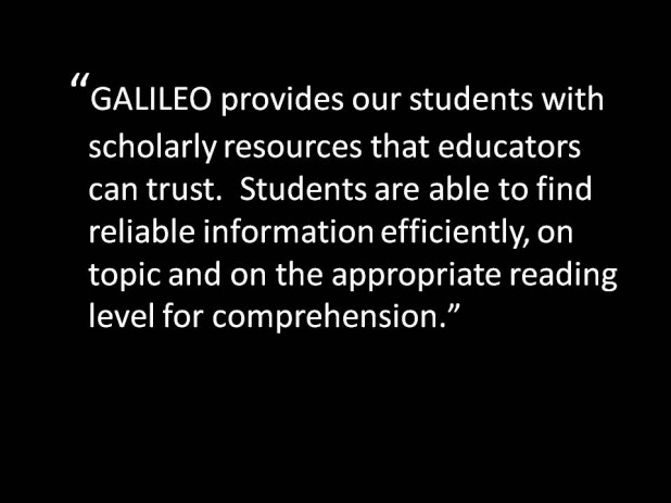 GALILEO for Scholarly Research and Professional Development