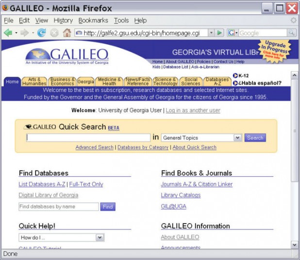 GALILEO Homepage 2006-2008
