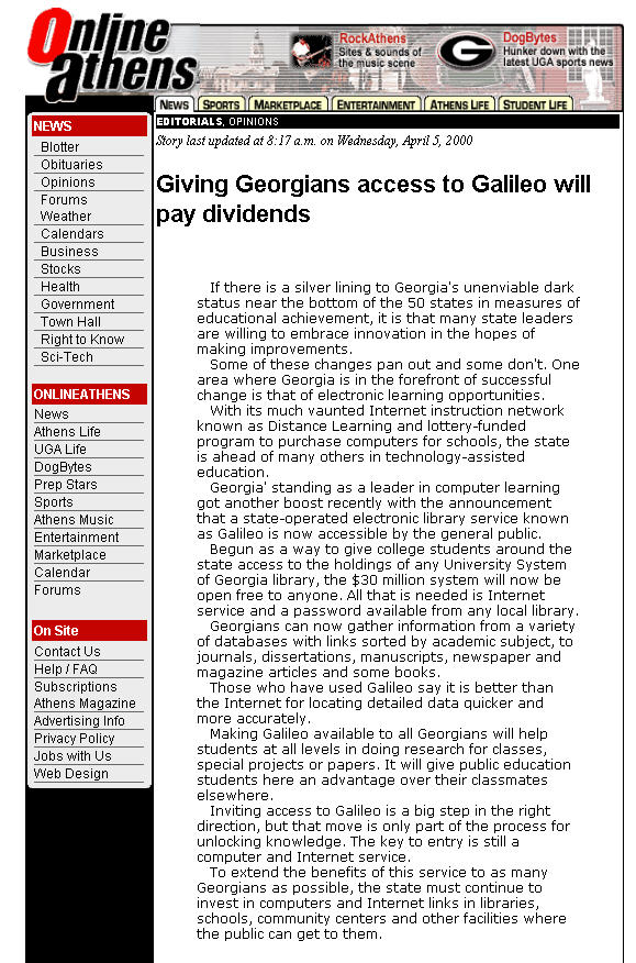 Article: Giving Georgians Access to GALILEO Will Pay Dividends