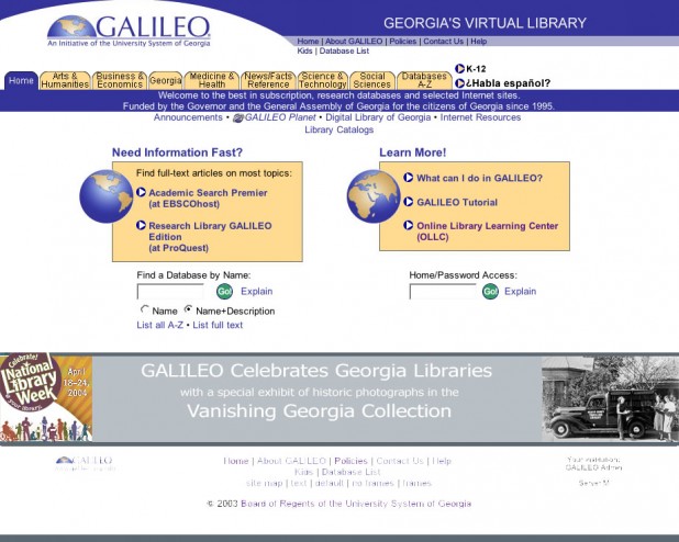 GALILEO Celebrates National Library Week 2004