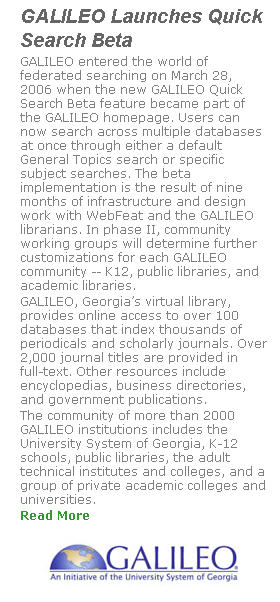 Article: GALILEO Launches Quick Search Beta
