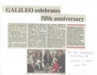 Article: GALILEO Celebrates Fifth Anniversary