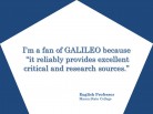 GALILEO Provides Excellent Critical and Research Sources