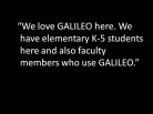 GALILEO for Elementary