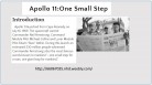 Apollo 11: One Small Step: 2016 GALILEO Staff Prize for Best Project Using GALILEO Resources