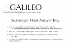 GALILEO Scavenger Hunt Key